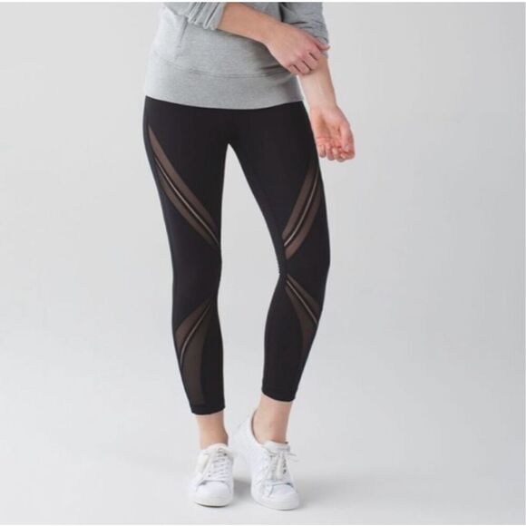 Lululemon Women's High Times (Metta) Full-On Luxtreme Mesh‎ Panel Leggings 6 Six - Picture 1 of 6